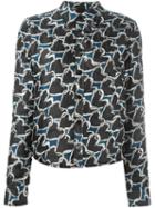 Ps By Paul Smith Heart Print Padded Jacket, Women's, Size: 40, Black, Polyester/viscose