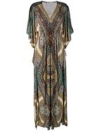 Parah Panelled Print Beach Dress - Neutrals