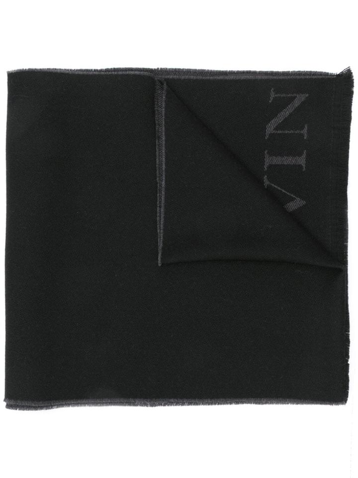 Lanvin Long Logo Scarf - Black