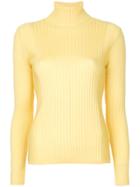 Astraet Ribbed Turtleneck Pullover - Yellow & Orange