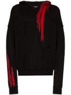 Ann Demeulemeester Embroidered Knit Hoodie - Black
