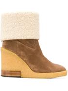 Tod's Wedge Ankle Boots - Brown
