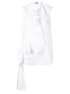 Alexander Mcqueen Ruffled Asymmetric Top - White