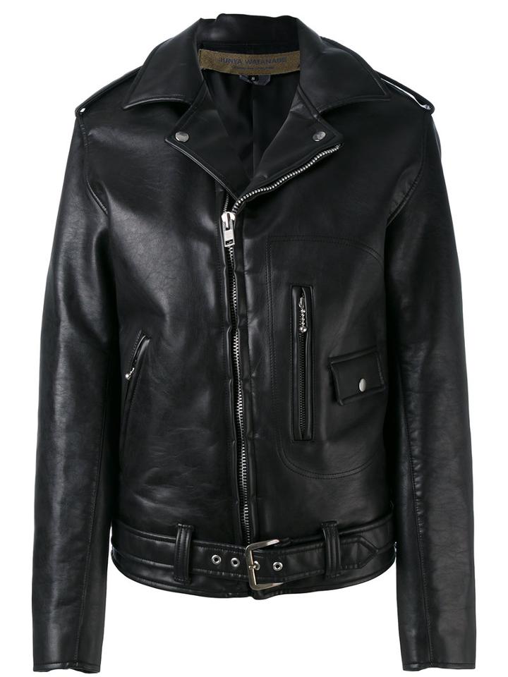 Junya Watanabe Comme Des Garçons - Oversized Biker Jacket - Women - Polyester/polyurethane - M, Women's, Black, Polyester/polyurethane