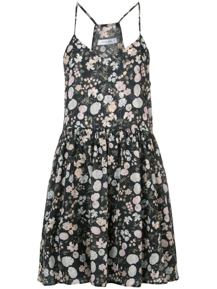 Anine Bing Floral Summer Dress - Black