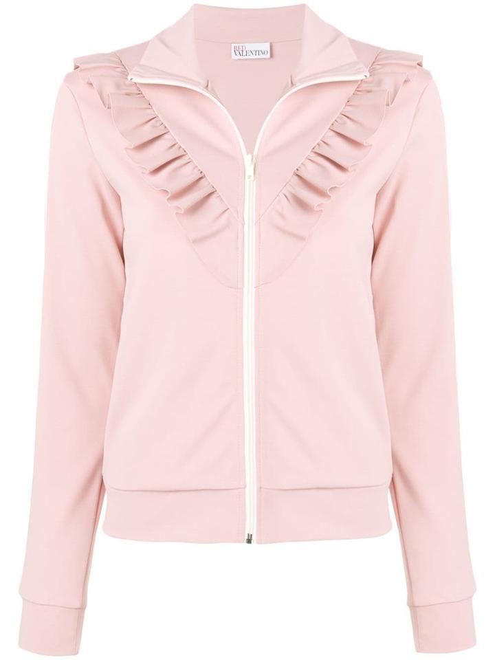 Red Valentino Ruffle Trim Track Top - Pink