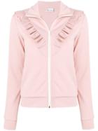 Red Valentino Ruffle Trim Track Top - Pink
