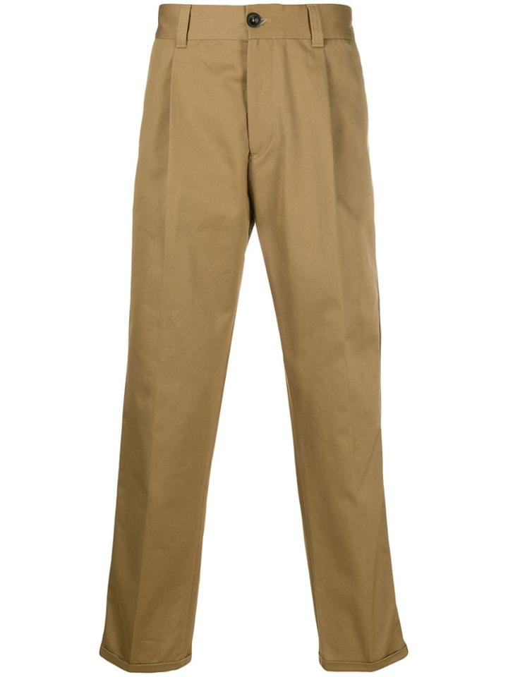 Pt01 Straight Side Stripe Trousers - Neutrals