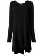Rundholz Flared Knit Dress, Women's, Size: Large, Black, Cashmere/merino