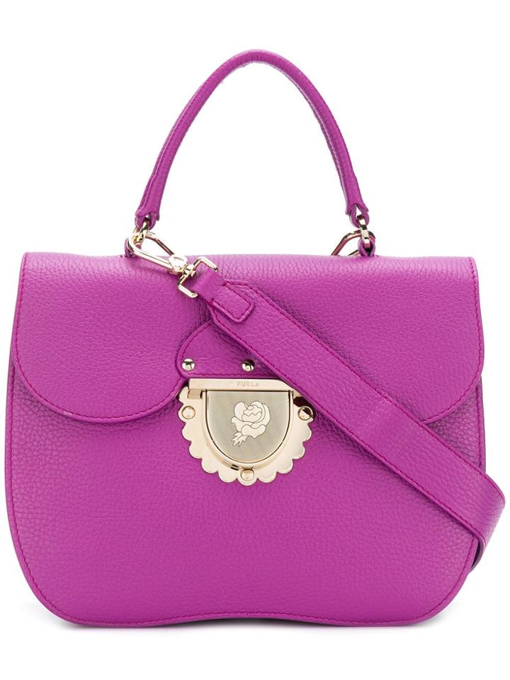 Furla Pebbled Texture Shoulder Bag - Pink