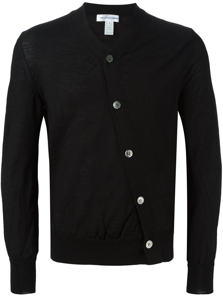 Comme Des Garçons Shirt Off Centre Fastening Cardigan