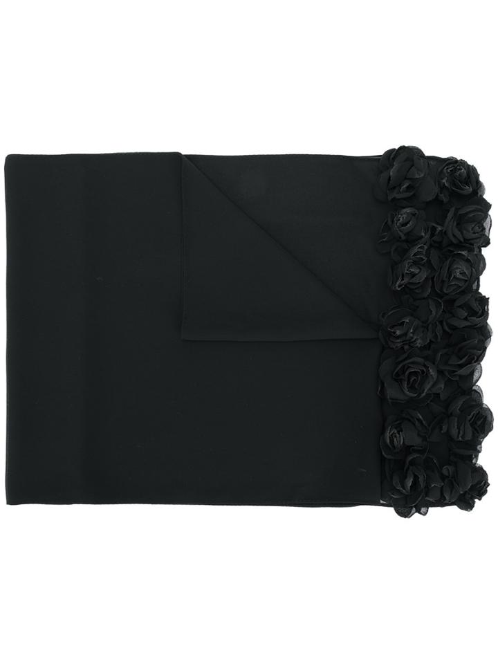 Twin-set Ruffled Hem Scarf - Black