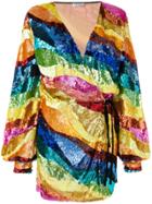 Attico Rainbow Sequin Dress - Multicolour