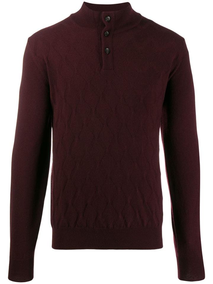 Corneliani Roll Neck Jumper - Red