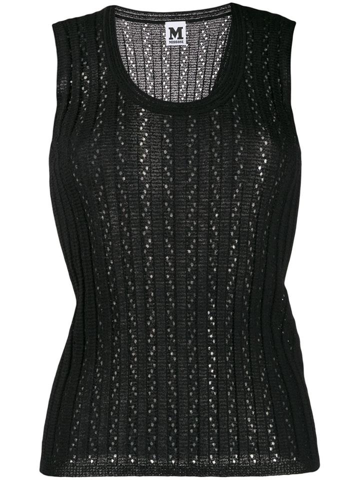 M Missoni Knitted Vest Top - Black
