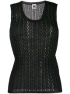 M Missoni Knitted Vest Top - Black