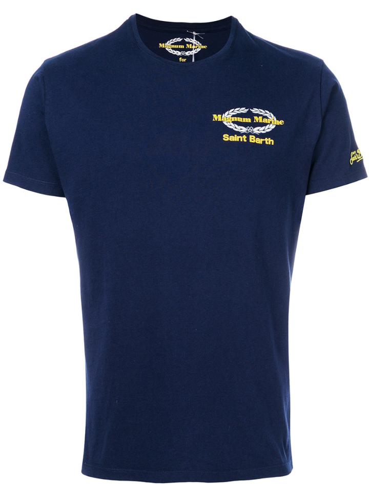 Mc2 Saint Barth Magnum Logo Detail T-shirt - Blue