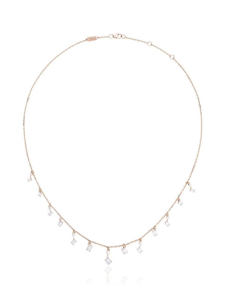 Suzanne Kalan Cascade Fireworks Dangling Diamond Necklace - Pink