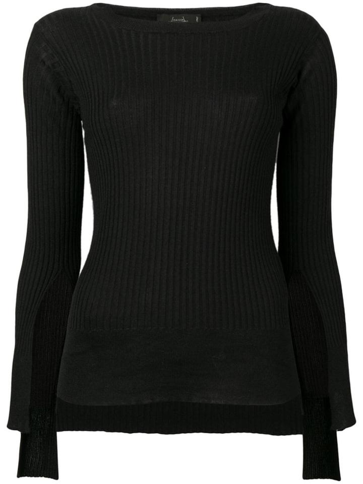Maison Flaneur Long-sleeve Fitted Top - Black
