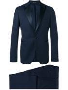 Tagliatore Peaked Lapels Two-piece Suit, Men's, Size: 50, Blue, Virgin Wool/cotton/cupro