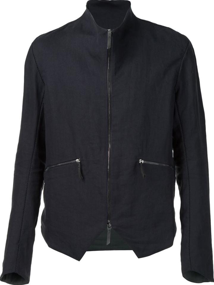 A Diciannoveventitre 'jerkin' Jacket, Men's, Size: 46, Black, Paper/ramie/cotton