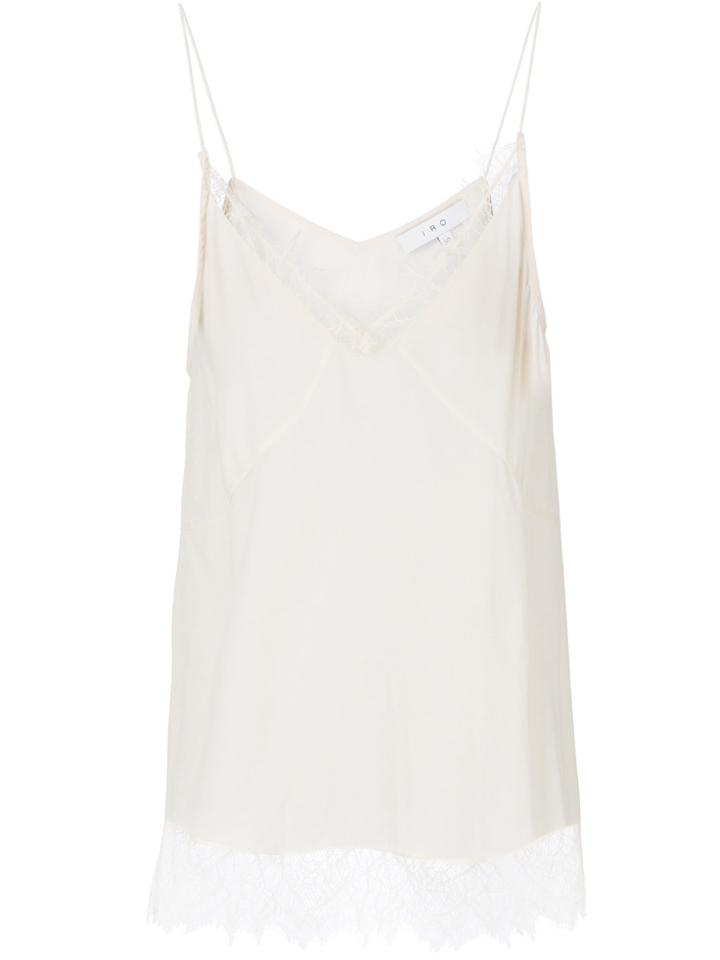 Iro Lace Hem Detail Vest Top - Nude & Neutrals