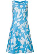 Luisa Cerano Printed Fragment Dress - Blue