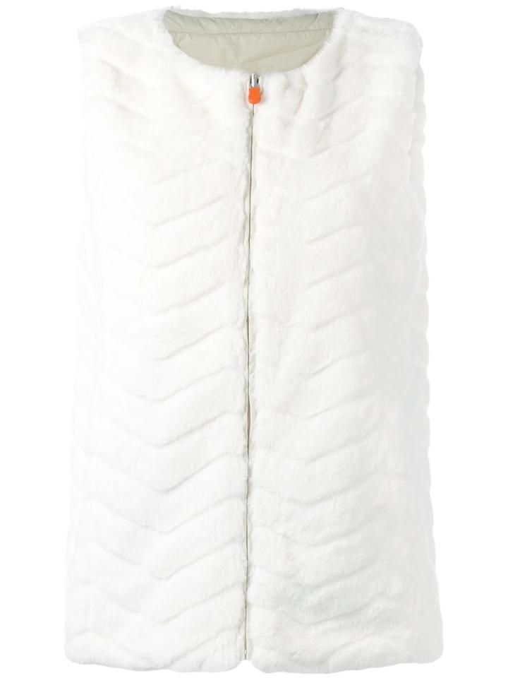 Save The Duck Fury Gilet, Women's, Size: 1, White, Nylon/polyester