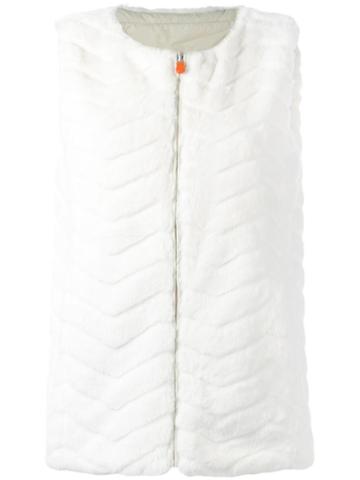 Save The Duck Fury Gilet, Women's, Size: 1, White, Nylon/polyester