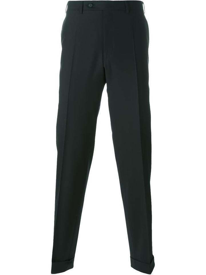 Canali Tailored Trousers, Men's, Size: 56, Blue, Wool/rubber