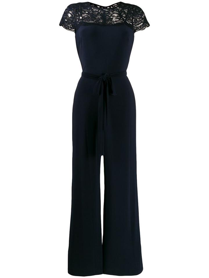 Lauren Ralph Lauren Lace-panel Jumpsuit - Blue