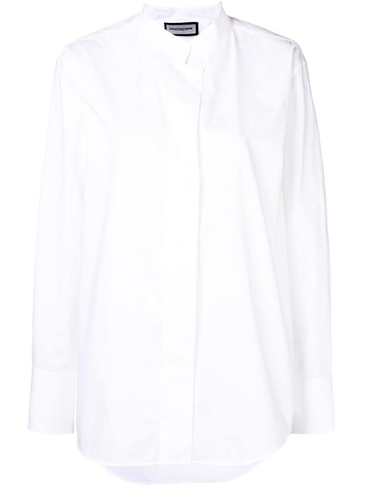 Roqa Stiff Collar Shirt - White
