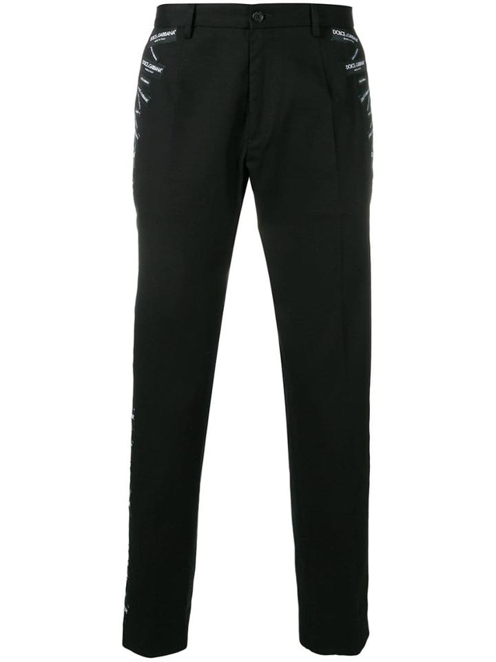 Dolce & Gabbana Tailored Fitted Trousers - Black