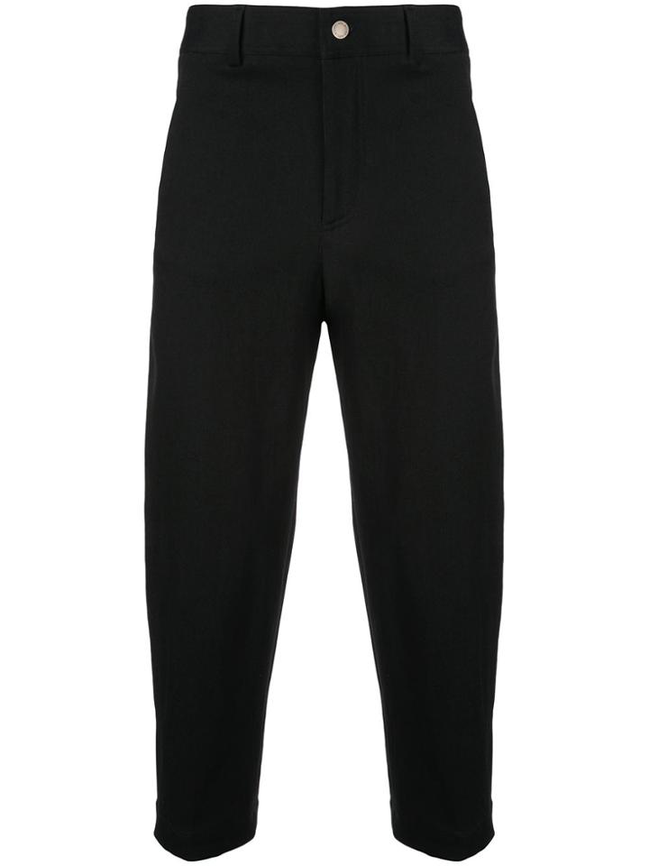 Neil Barrett Cropped Baggy Jeans - Black