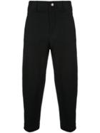 Neil Barrett Cropped Baggy Jeans - Black