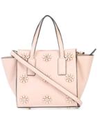 Christian Siriano Floral Embellished Shoulder Bag - Pink & Purple