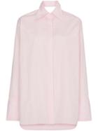 Helmut Lang Classic Cutout Back Poplin Shirt - Pink