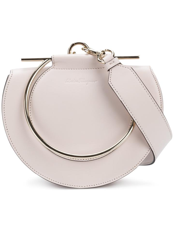 Salvatore Ferragamo Round-shaped Giancini Handle Bag - Nude & Neutrals