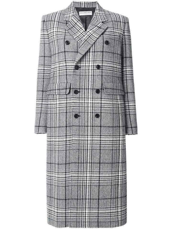 Balenciaga Classic Double Breasted Coat - Grey