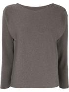 Des Prés Lurex Knitted Top - Grey