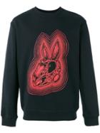 Mcq Alexander Mcqueen Bunny Be Here Now Sweatshirt, Men's, Size: Large, Black, Cotton