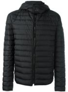 Salvatore Ferragamo Hooded Padded Jacket, Men's, Size: 54, Black, Silk/feather Down/polyamide