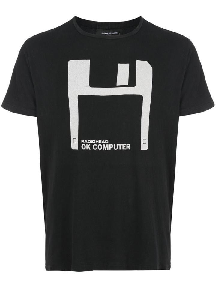 R13 Floppy Disk Crew-neck T-shirt - Black