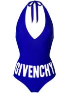 Givenchy Logo Print Swimsuit - Blue