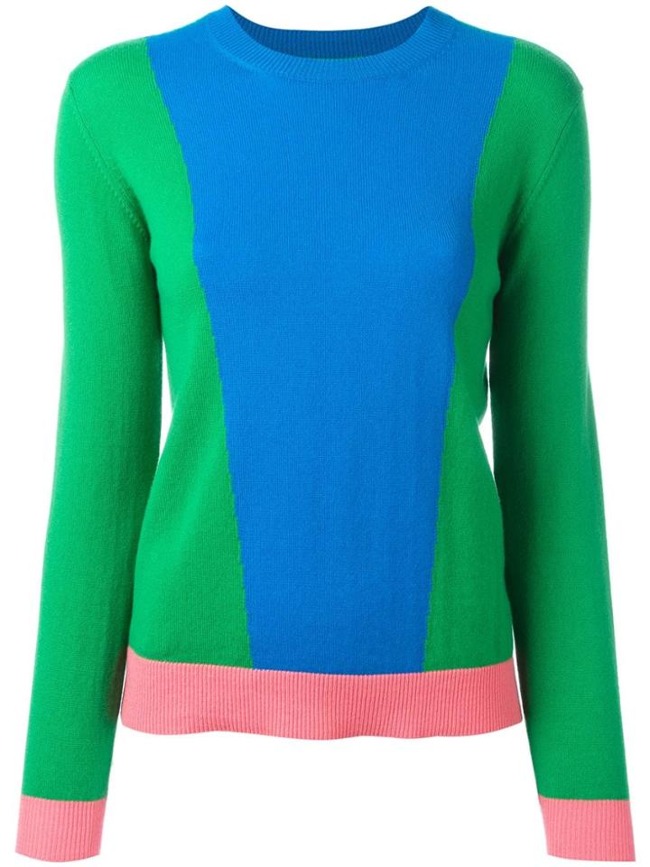 Chinti & Parker Cashmere Colour-block Jumper - Green