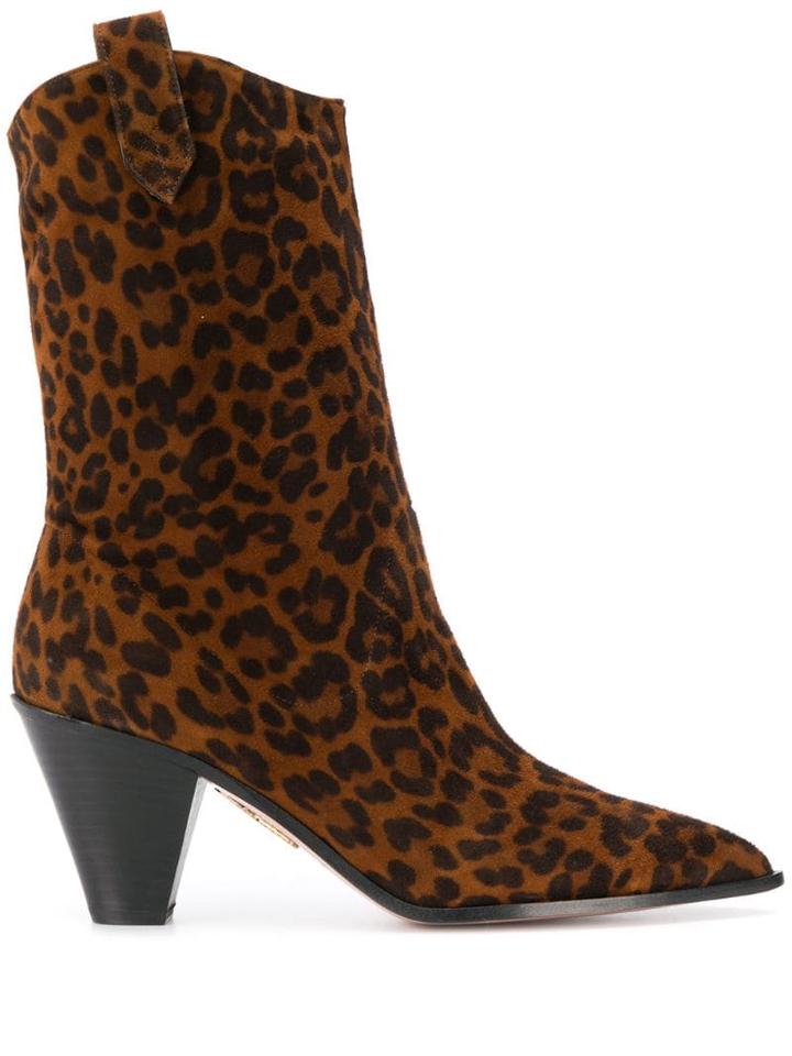 Aquazzura Boogie Cowboy Boots - Brown