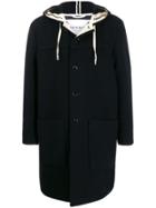 President's Drawstring Hooded Coat - Blue