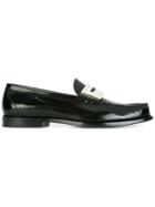 Givenchy Metallic Panel Penny Loafers - Black