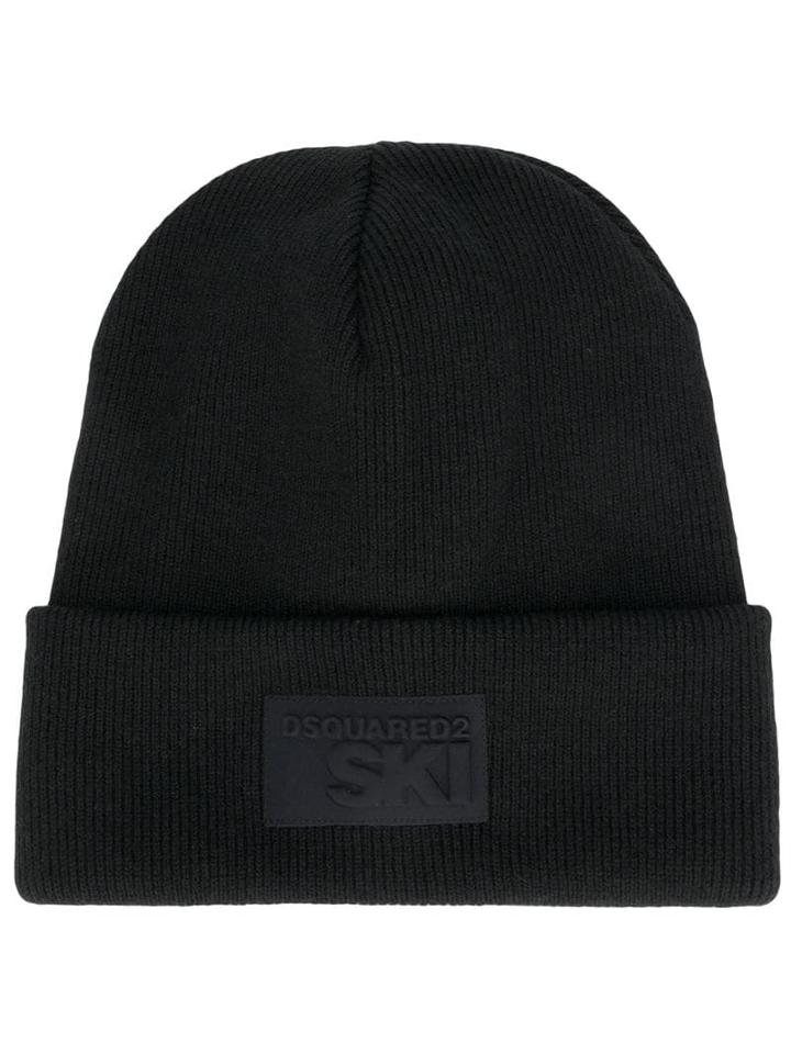 Dsquared2 Ski Logo Beanie - Black