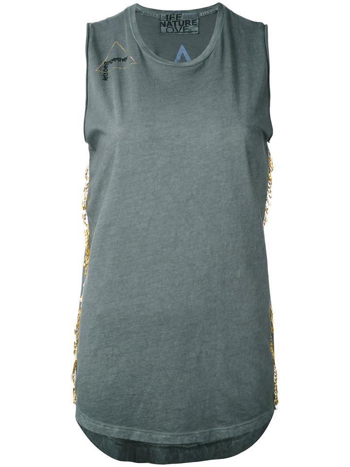 Freecity - Printed Back Top - Women - Cotton - M, Blue, Cotton